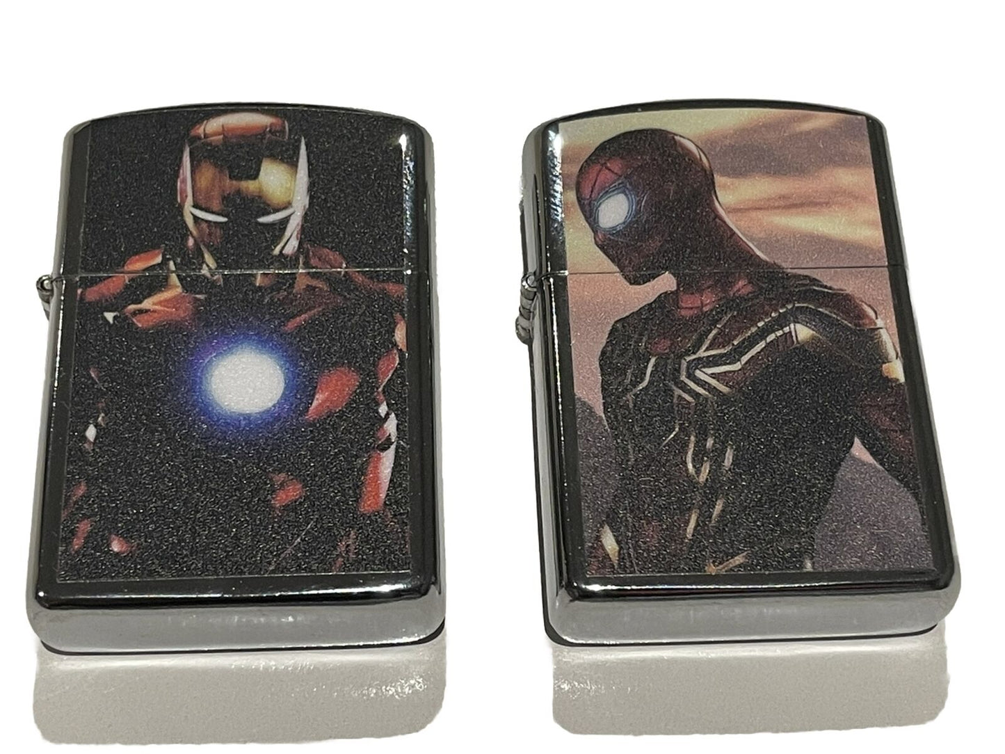 4 PCs Wind Proof Lighters Set Marvel Heroes Spider-Man Hulk Ironman Gift For All