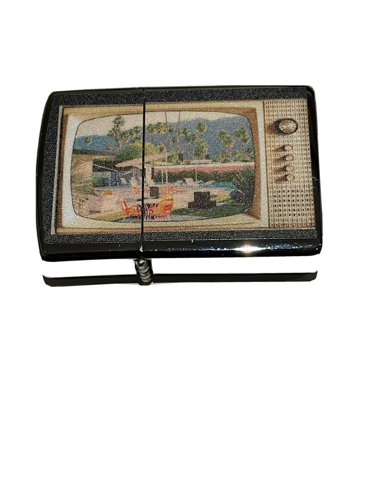 4 PCs set windproof Oil Lighters Unbranded coco cola retro tv boombox designs