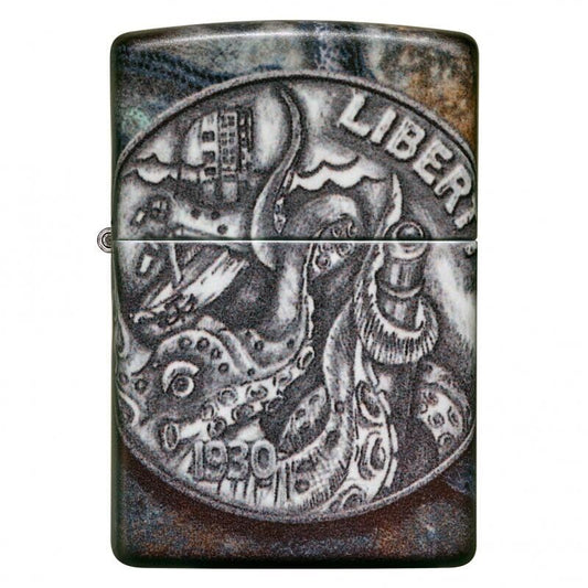 Zippo Lighter Pirate Coin Design Zippo's 540 Color process Premium Lighter USA