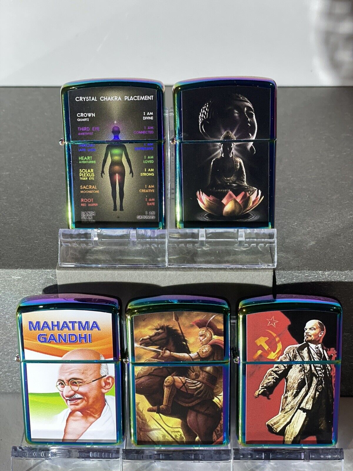 5 Nos Windproof Oil Lighters Zippo Fluid  World Leader Collectibles Great Gift