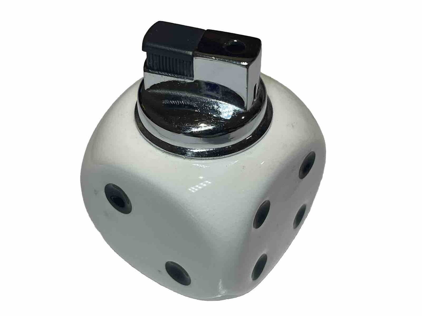 4 PCs Vintage Style Table Top Ceramic Lighters Hand ,kneel, Golf And Dice Gift