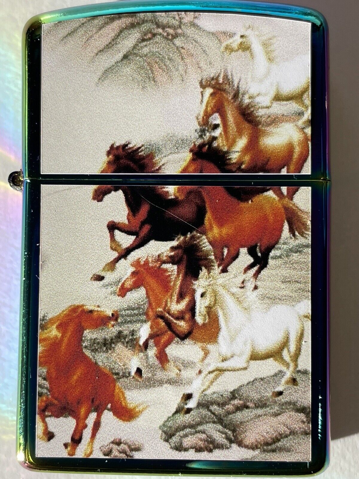 5 Nos Lucky Buddha Windproof Oil Lighters Zippo Fluid Meditation Chinese Horses