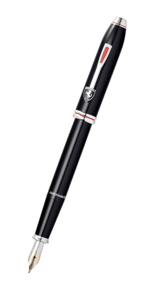 Ferrari Cross Townsend Black Lacquer Fountain Pen with Two-Tone Gold Rhodium Nib