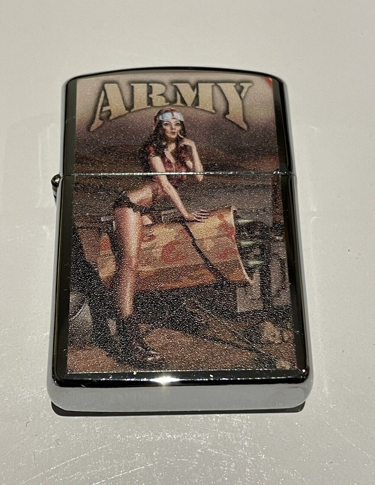 4 PCs set windproof Oil Lighters Unbranded Route 66 American classics Army