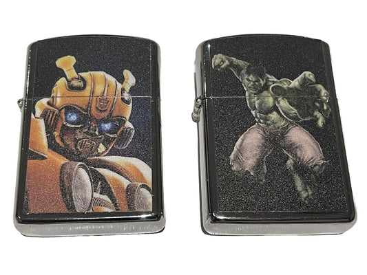 2 PCs Windproof Lighter Set Bumble Bee And Hulk Unique Lighter Set