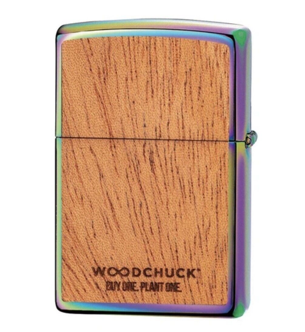 Zippo Lighter features a two sided mahogany emblem leaf design Wood USA RRP $195