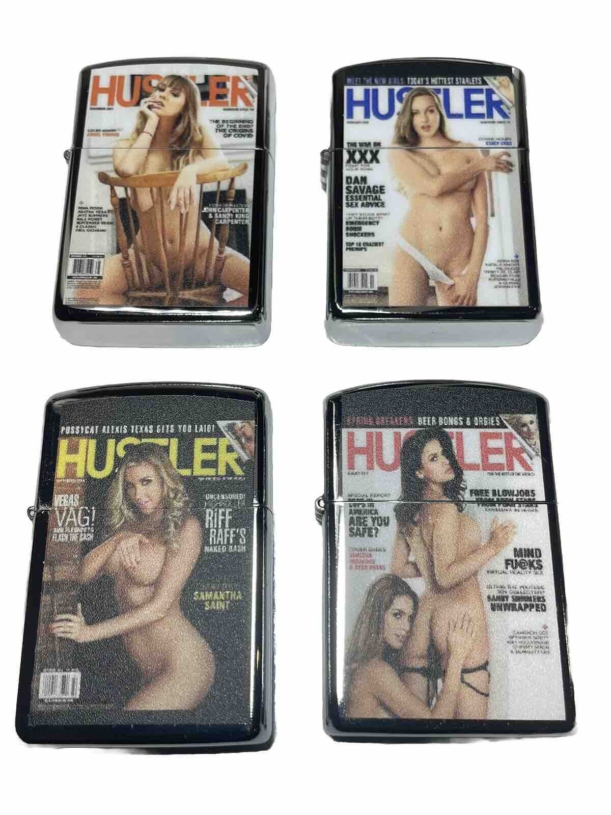 8 PCs Pin Up Girls Magazine Cover Designs Wind Proof Oil Lighters Gift For Adult