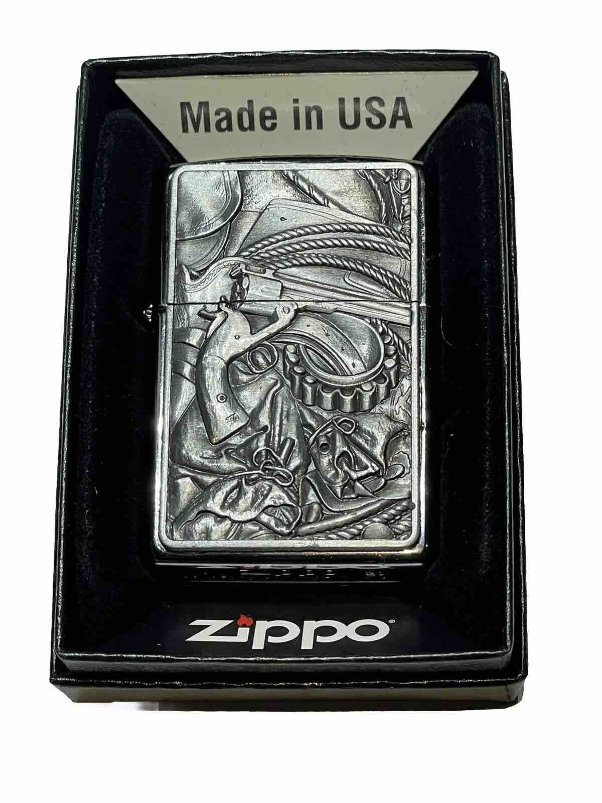 4 PCs Genuine Zippo Wild West Collections  Cowboy Gun Made In USA Bargain Price