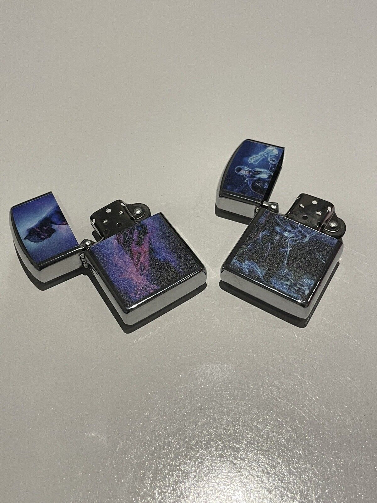 4 Pcs Windproof Oil Lighter Wolverine Thor Blk Panther Transformer