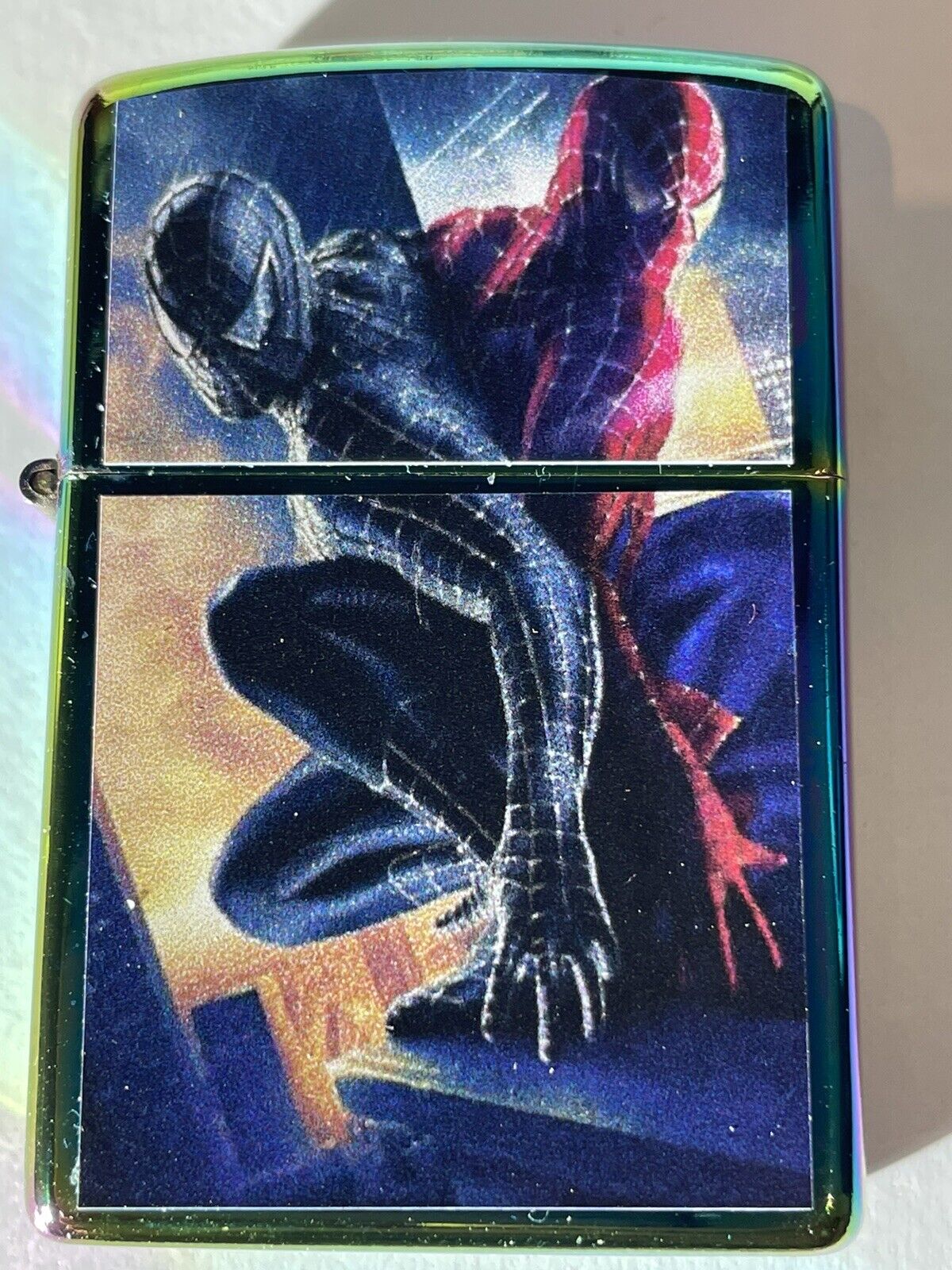 5 Nos Windproof Oil Lighters Zippo Fluid Comic Collections Avengers Spiderman