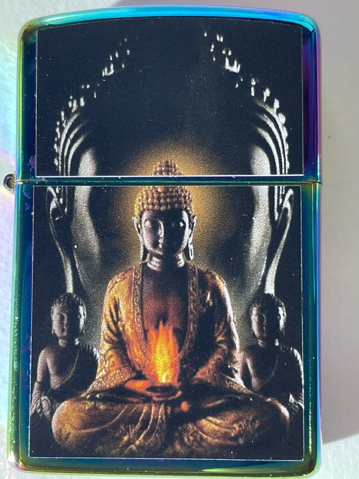 5 Nos Lucky Buddha Windproof Oil Lighters Zippo Fluid Meditation Chinese Horses