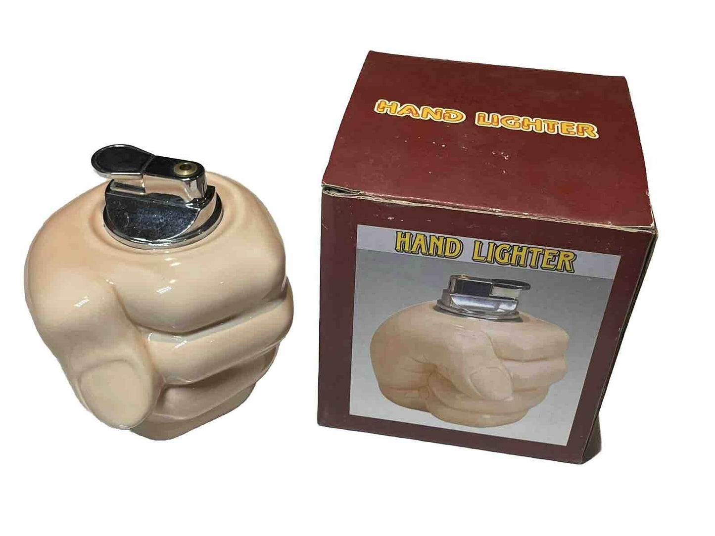 4 PCs Vintage Style Table Top Ceramic Lighters Hand ,kneel, Golf And Dice Gift