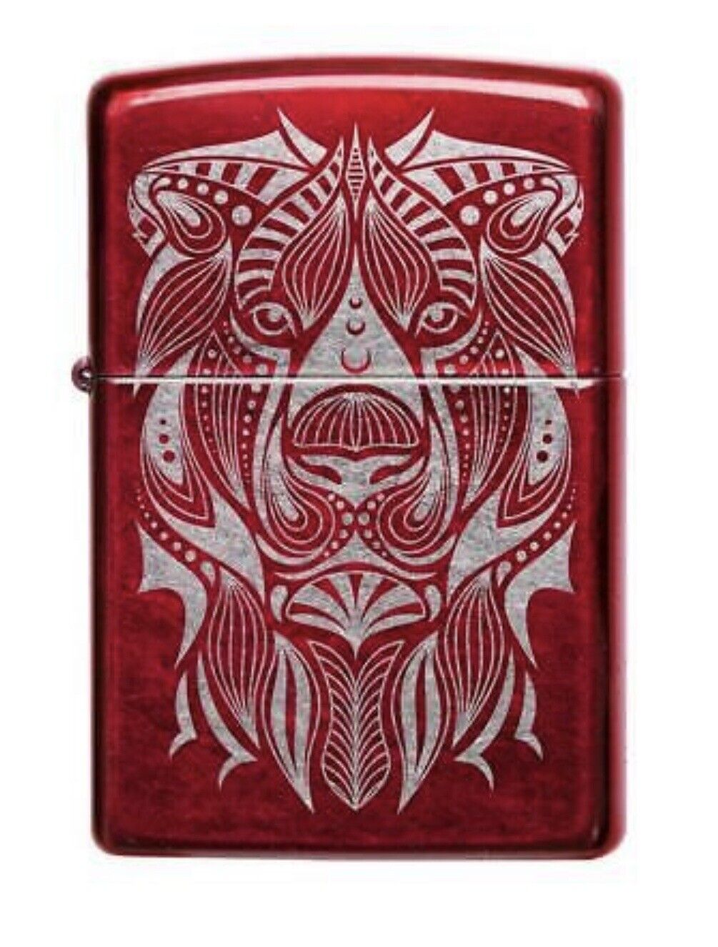 Genuine Zippo Lighter Lion Tattoo Design Candy Apple Red Windproof Collectible