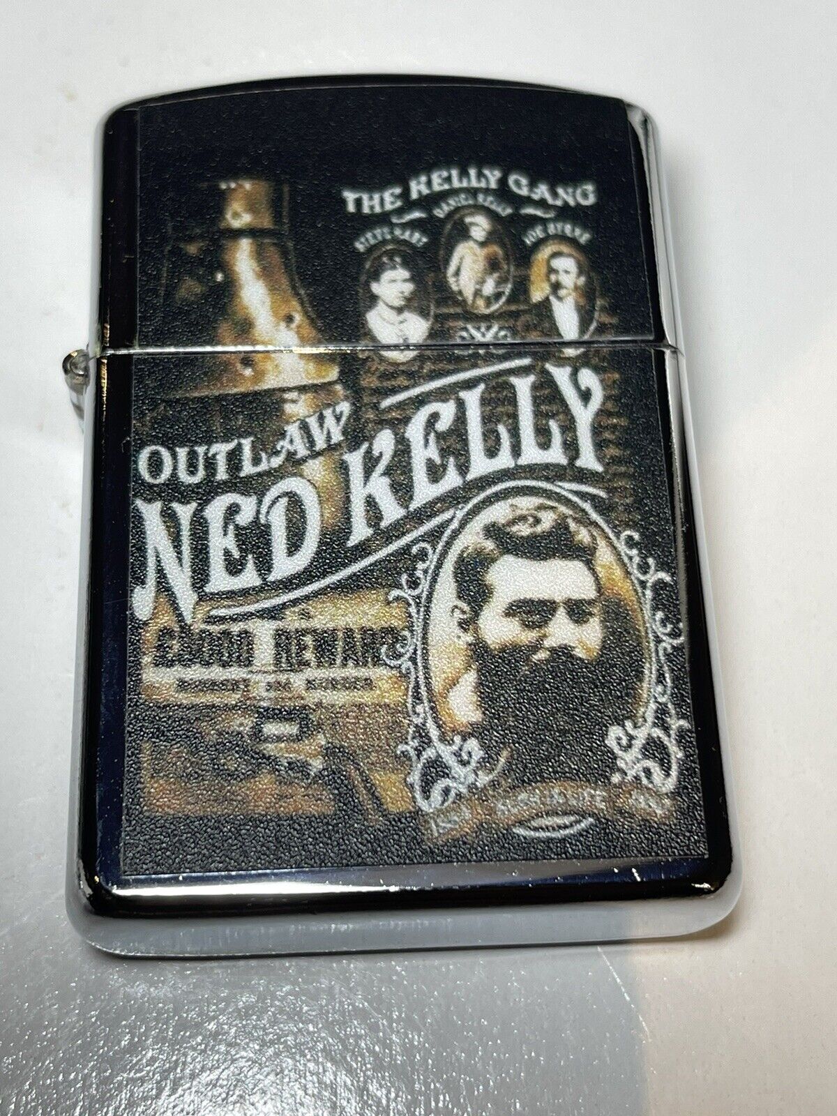 4 PCs Windproof Oil Lighters Vintage Designs Jack Daniels Ned Kelly Pears Soap