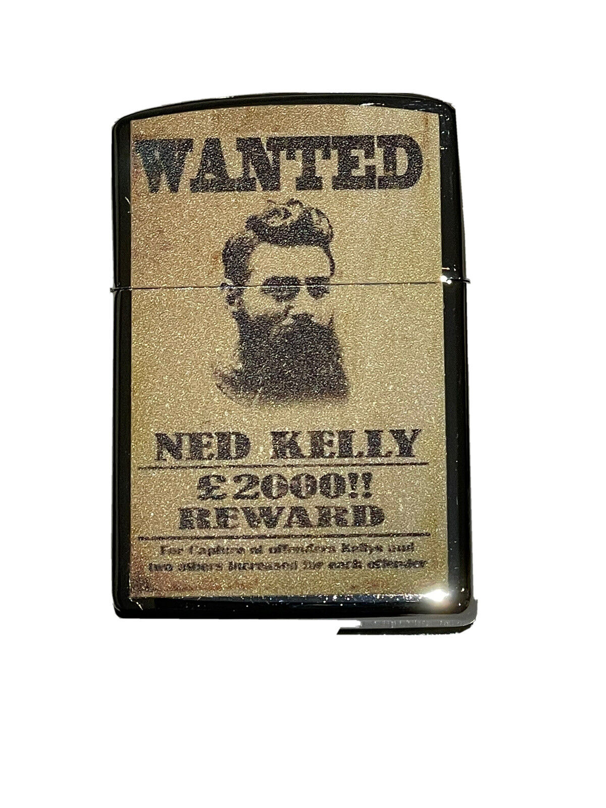 4 PCs windproof Oil Lighters Unbranded Ned Kelly jack Daniels elephant designs