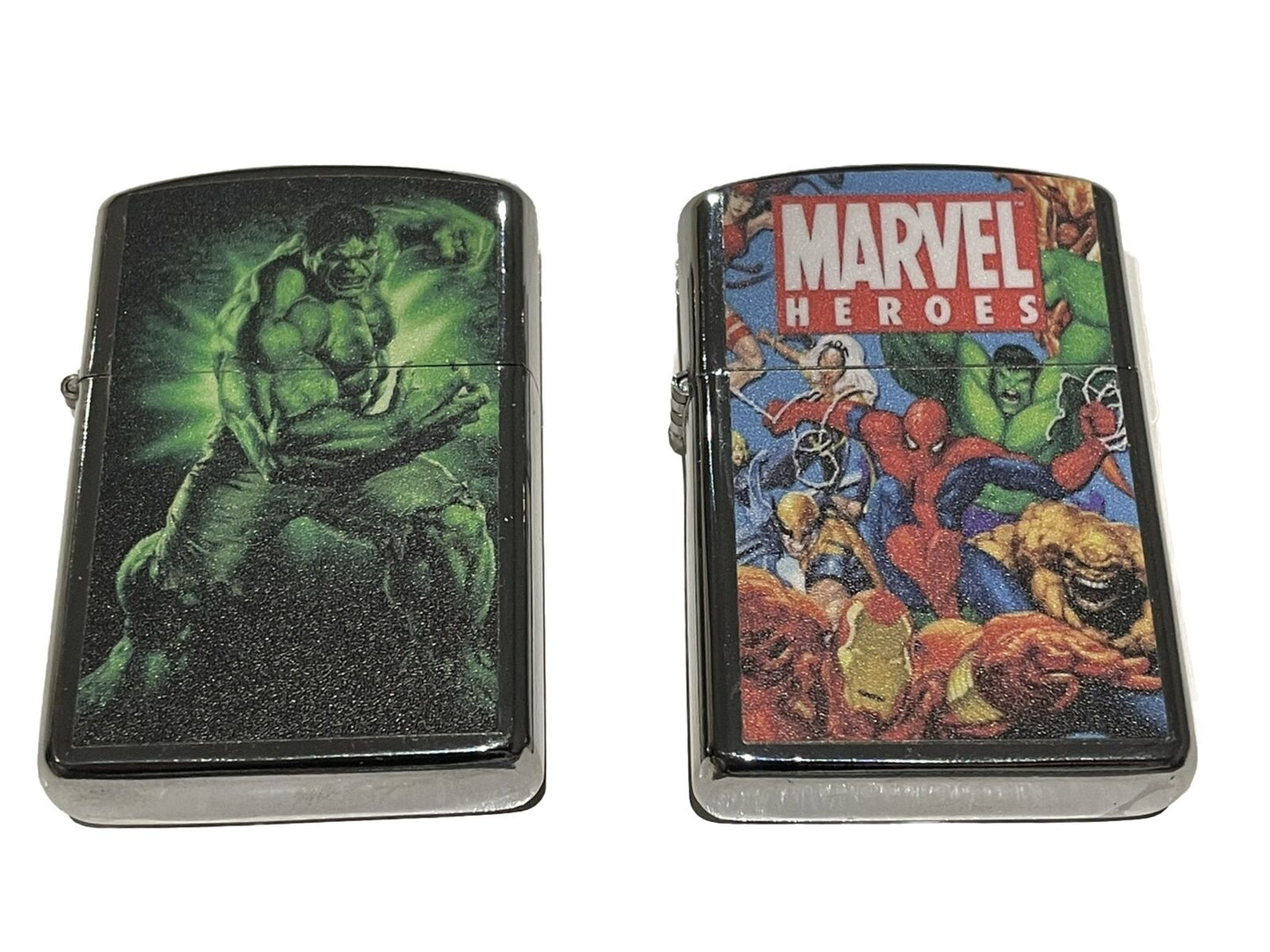 4 PCs Wind Proof Lighters Set Marvel Heroes Spider-Man Hulk Ironman Gift For All