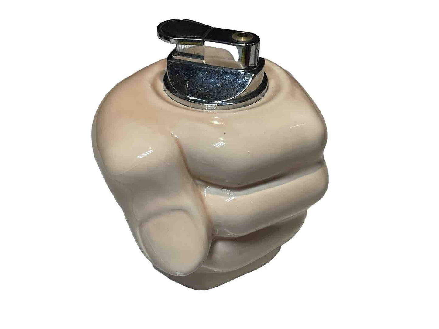 4 PCs Vintage Style Table Top Ceramic Lighters Hand ,kneel, Golf And Dice Gift