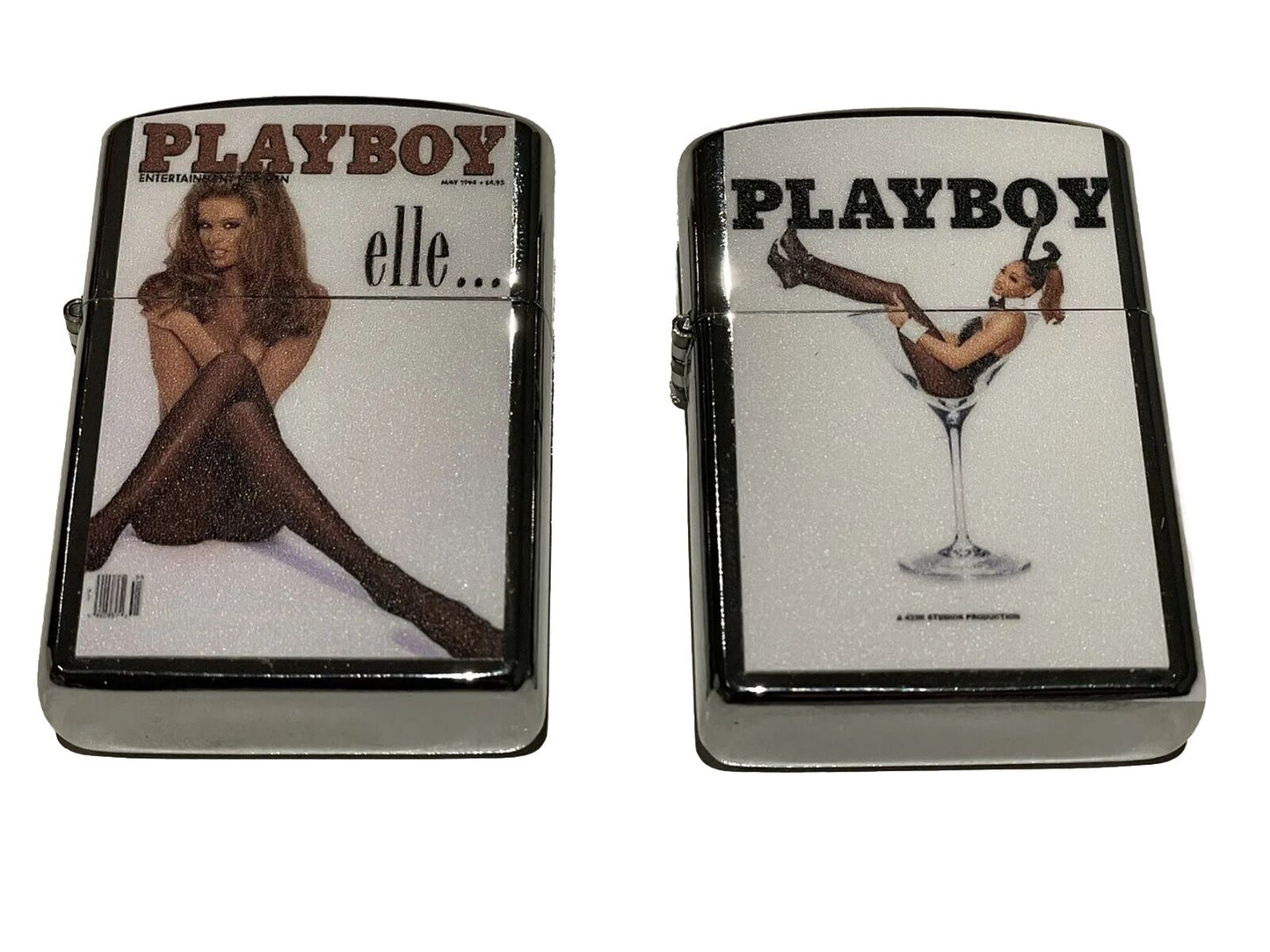 4 PCs Wind Proof Lighter Set Playboy Cover Designs Unique Lighter Set Great Gift