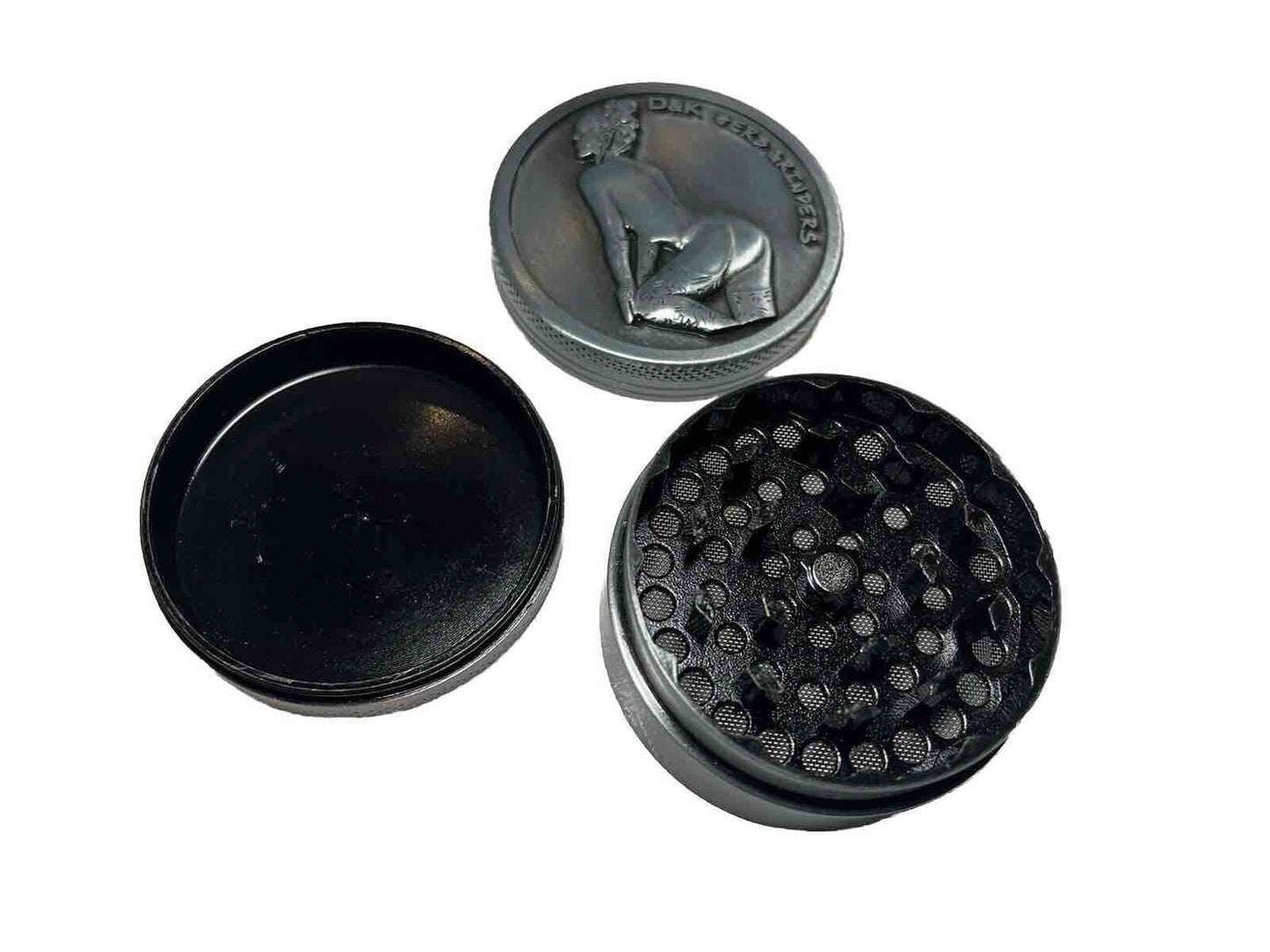 3 Pack Herb Grinder Alloy Metal Cigarette Stash Tin Sexy Girls Embossed Tobacco