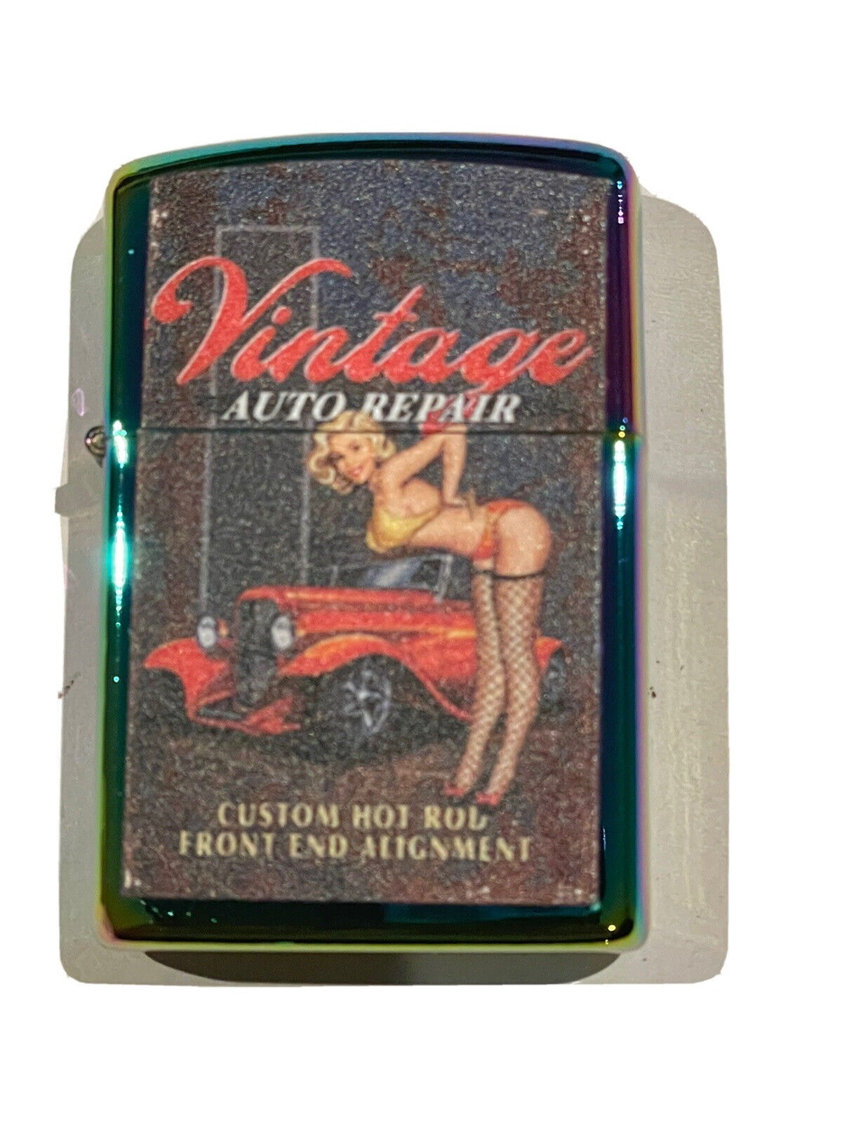 4 PCs  Windproof Oil Lighters Unbranded Shell Castrol  Oil Auto Mechanic Vintage