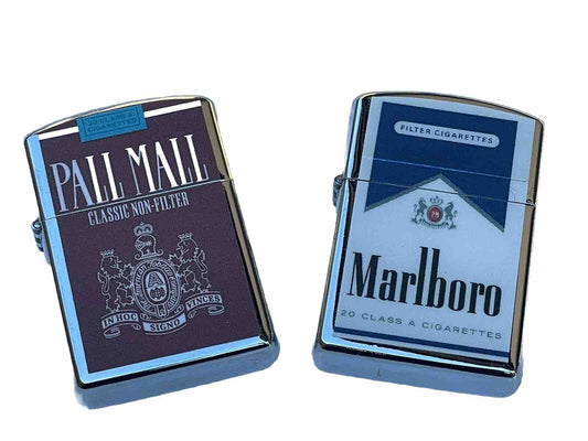 2pcs Windproof  Oil Lighters Marlboro Blues And Pall Mall Novelty Lighter Gift