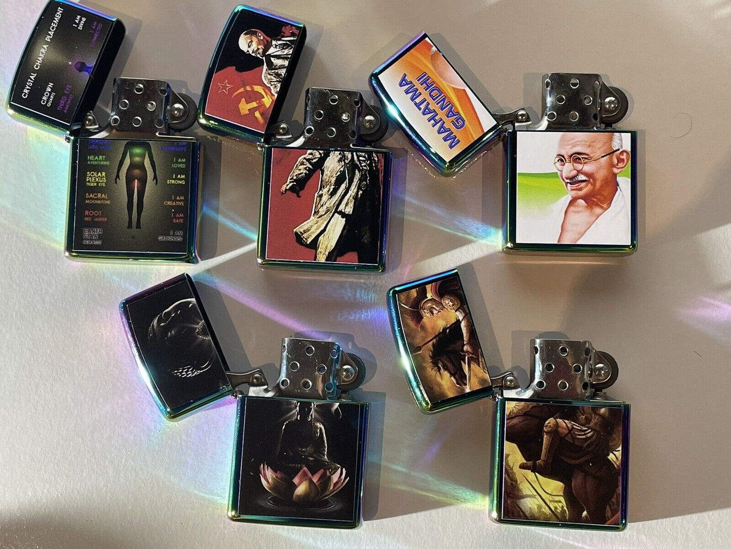 5 Nos Windproof Oil Lighters Zippo Fluid  World Leader Collectibles Great Gift