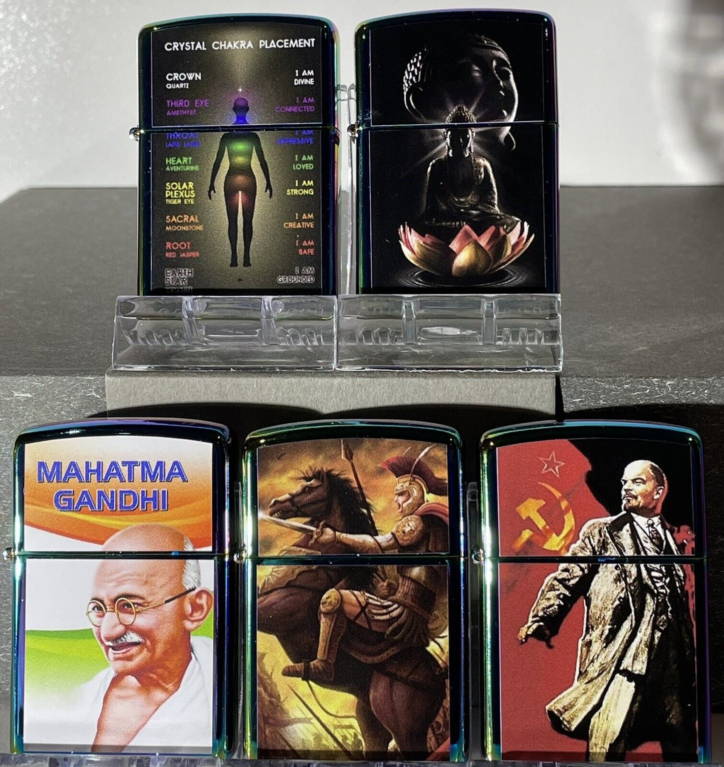 5 Nos Windproof Oil Lighters Zippo Fluid  World Leader Collectibles Great Gift