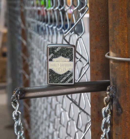 Genuine zippo lighter Harley-Davidson Bar and Shield Asphalt Street Chrome USA