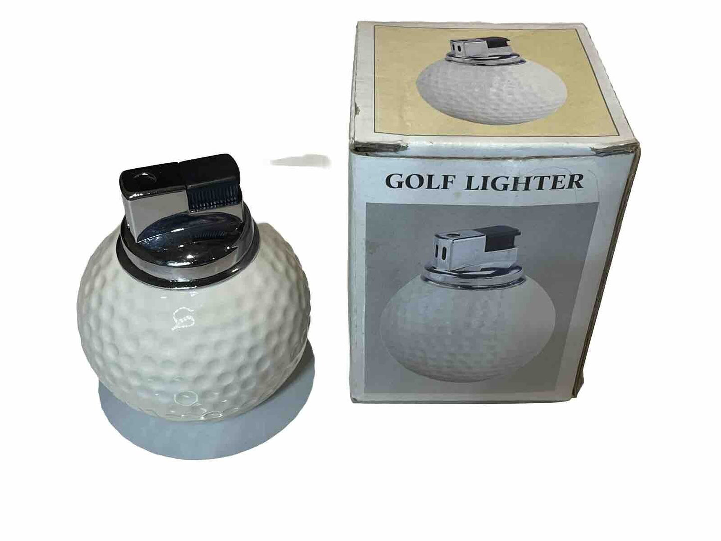 4 PCs Vintage Style Table Top Ceramic Lighters Hand ,kneel, Golf And Dice Gift