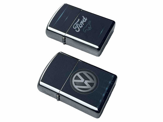 2 Pcs Windproof Oil Lighters Volkswgen Ford Novelty Designs Ligher Gift For All